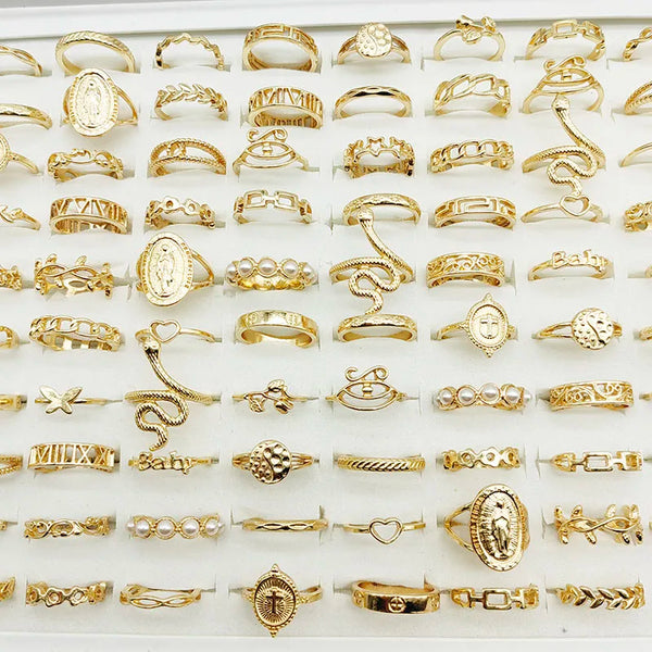 Chic Gold Rings Set for Women