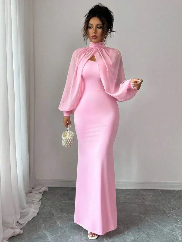 Glamorous Pink Mermaid Dress
