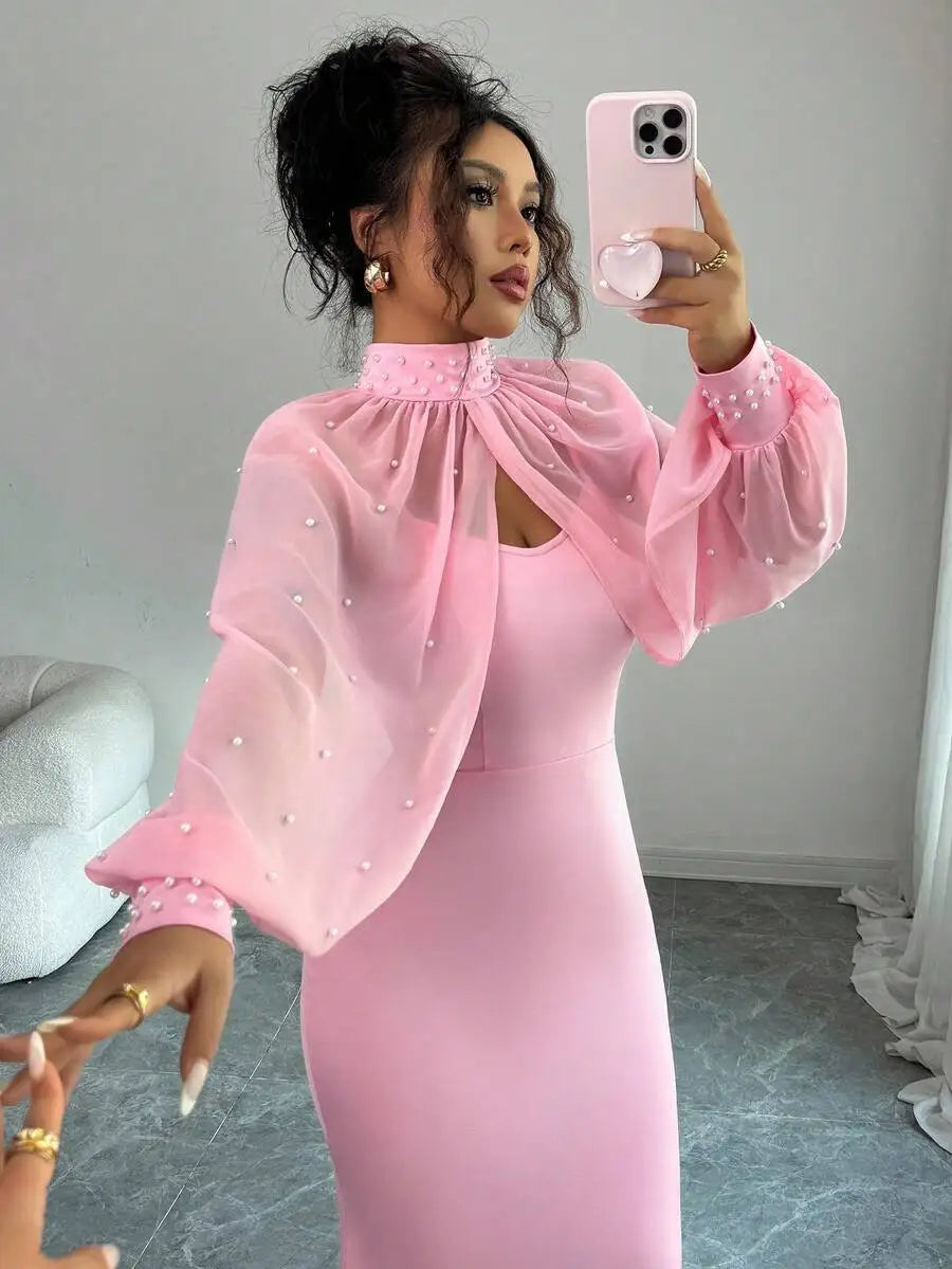 Glamorous Pink Mermaid Dress