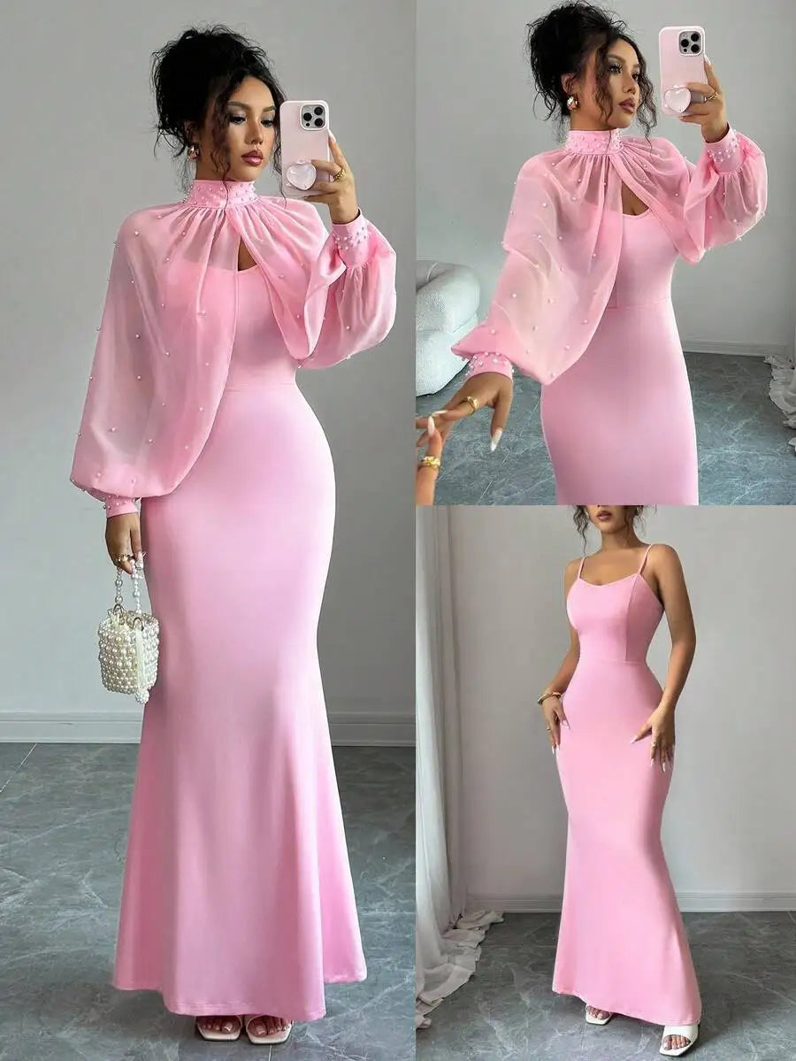 Glamorous Pink Mermaid Dress